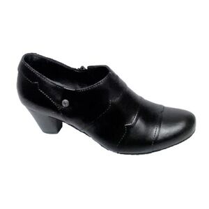 PIKOLINOS Black Low Block-Heel Slip-On Pump